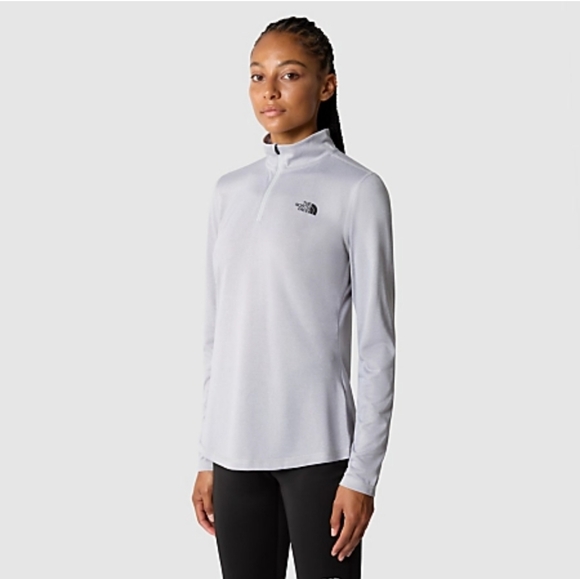 North Face 1/4 zip fleece pullover polartec lightweight Sweatshirt winter white - Picture 2 of 11